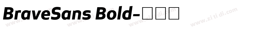 BraveSans Bold字体转换